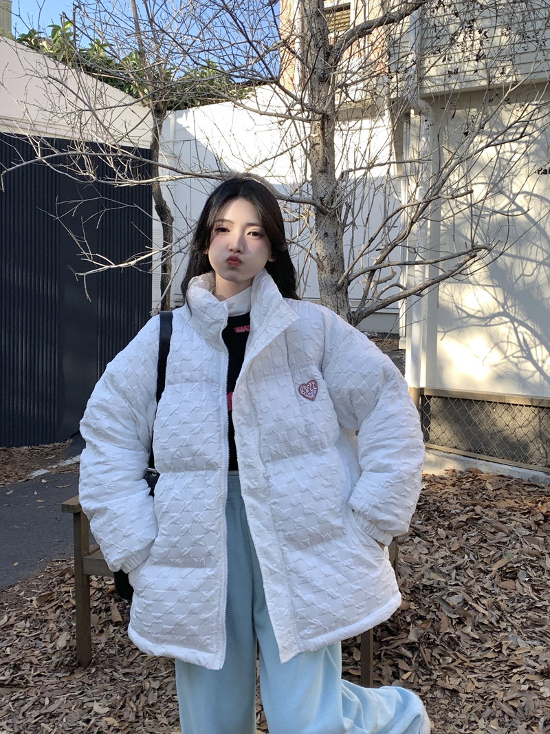 實拍~三標齊~小個子愛心保暖加厚寬鬆oversize外套棉衣棉服