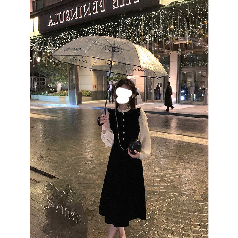 早秋小香風秋季連衣裙女裝新款夏季小個子2023春秋高級感套裝裙子