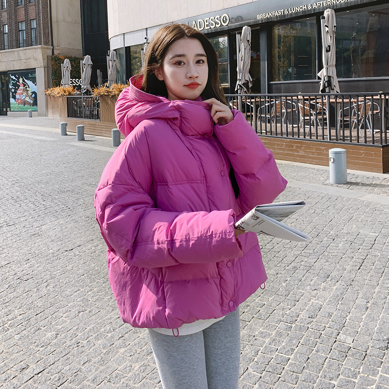 Wearing hooded short thickened down jacket women's winter popular duck down jacket
