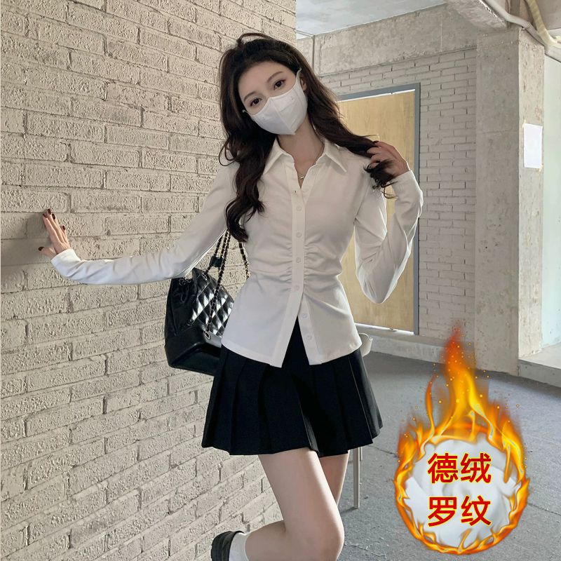 官圖 不規則高領仿羊絨毛衣女秋冬新款溫柔韓系針織上衣