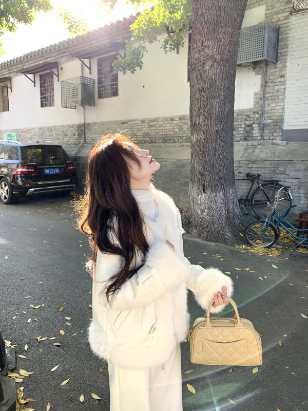 Chu Meng POKEMENG New Rich Little Rich Woman Winter Patchwork Down Liner Warm Top Jacket Sweet