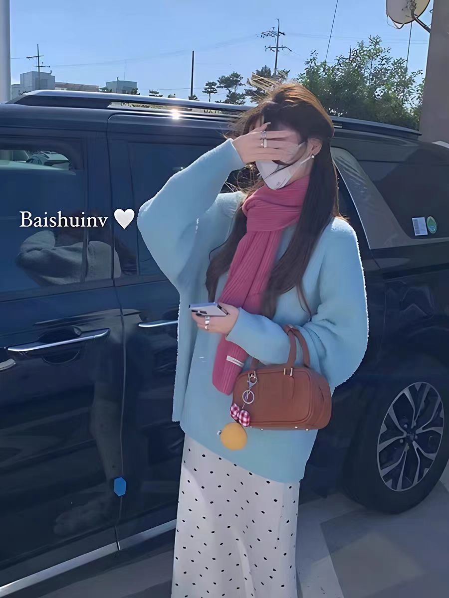 奶乎乎白色鹽毛圈絨溫柔軟糯寬鬆毛衣女秋冬新款針織衫慵懶風上衣