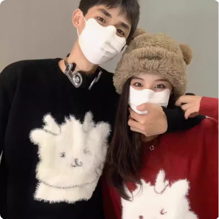2024龍年毛衣男女情侶裝新年喜慶本命年寬鬆針織衫潮牌圓領秋冬季