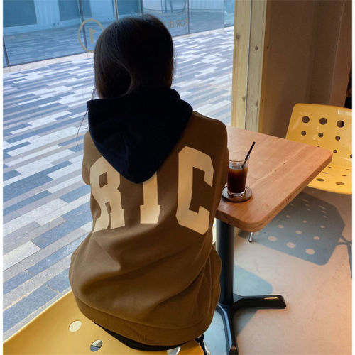 College style baseball uniform jacket for women autumn and winter 2024 new small loose casual velvet thickened jacket top