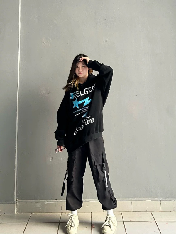 美式高街字母星星印花純棉長袖T恤男春秋季潮牌ins寬鬆情侶打底衫