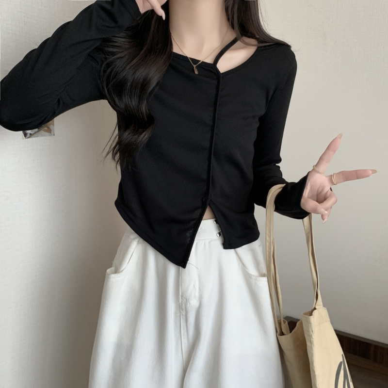 實拍  有氨德絨  磨毛保暖打底衫女長袖T恤女修身秋冬裝