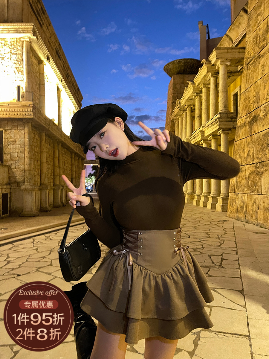肉裝小cherry 點亮冬日 微胖半高領百搭保暖修身長袖打底衫女多色