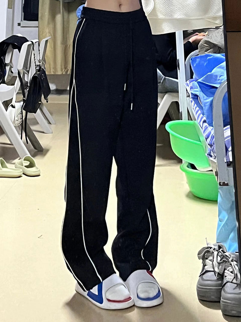 原版冬季韓版純棉華棉寬鬆闊腿褲拖地褲休閒加絨運動褲女