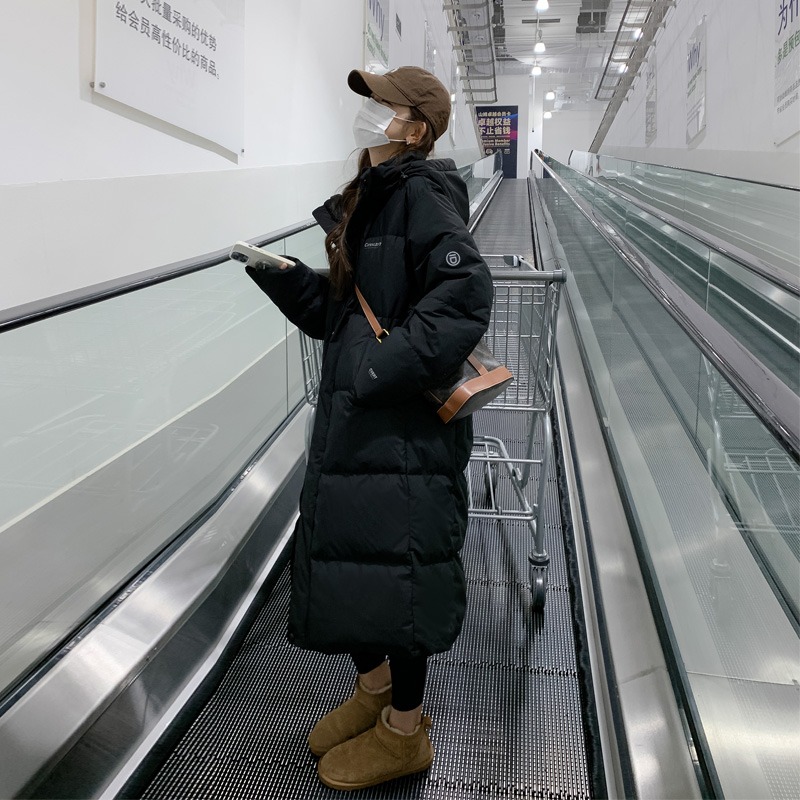 2023 new style down jacket winter Korean style high-end street style small long couple's bread jacket