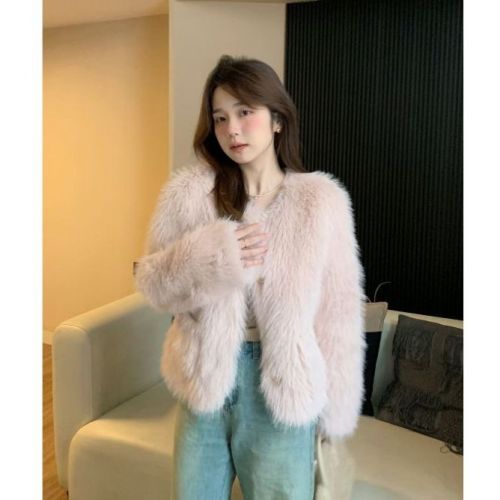 Xiao Wen No Worry Sunset Reply Premium Furry Winter Fragrance Jacket