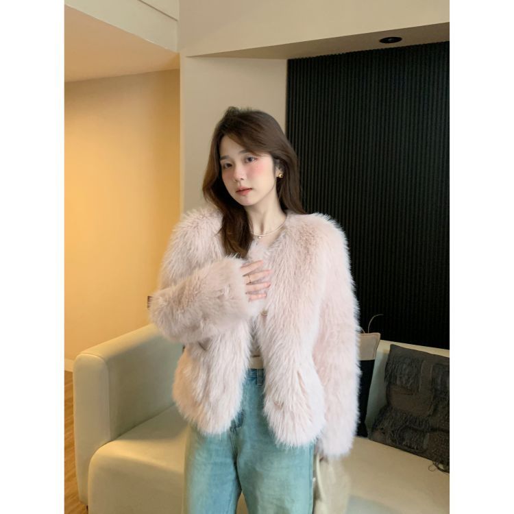 Xiao Wen No Worry Sunset Reply Premium Furry Winter Fragrance Jacket