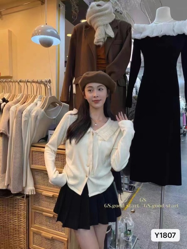蝴蝶結拼接毛衣打底衫女秋冬高級感流行漂亮洋氣內搭針織開衫上衣