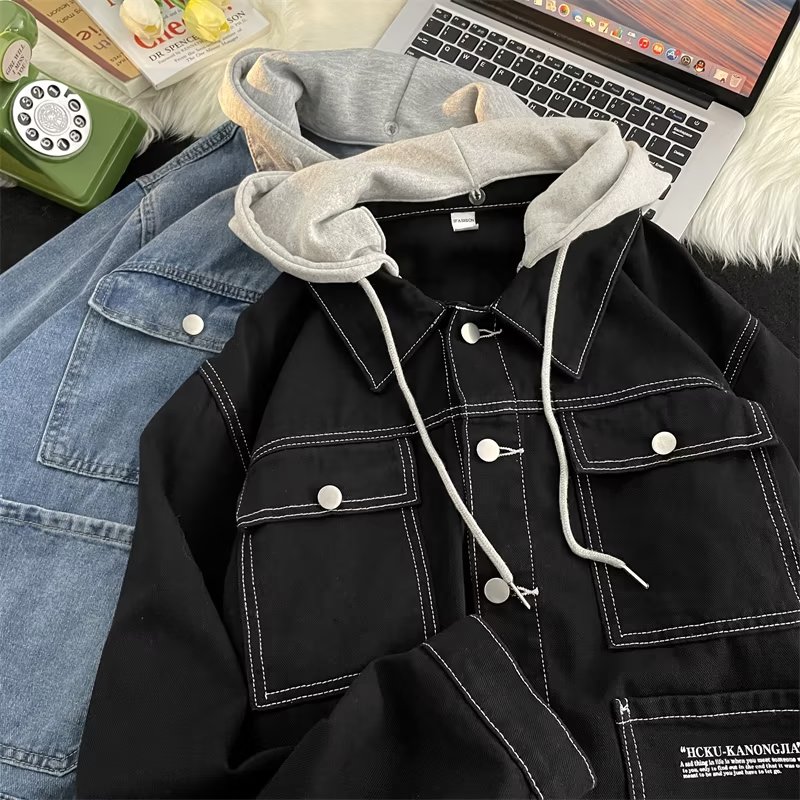 External wear trendy jacket long-sleeved hooded lazy versatile youth popular standard new women's spring and autumn trend ins simple