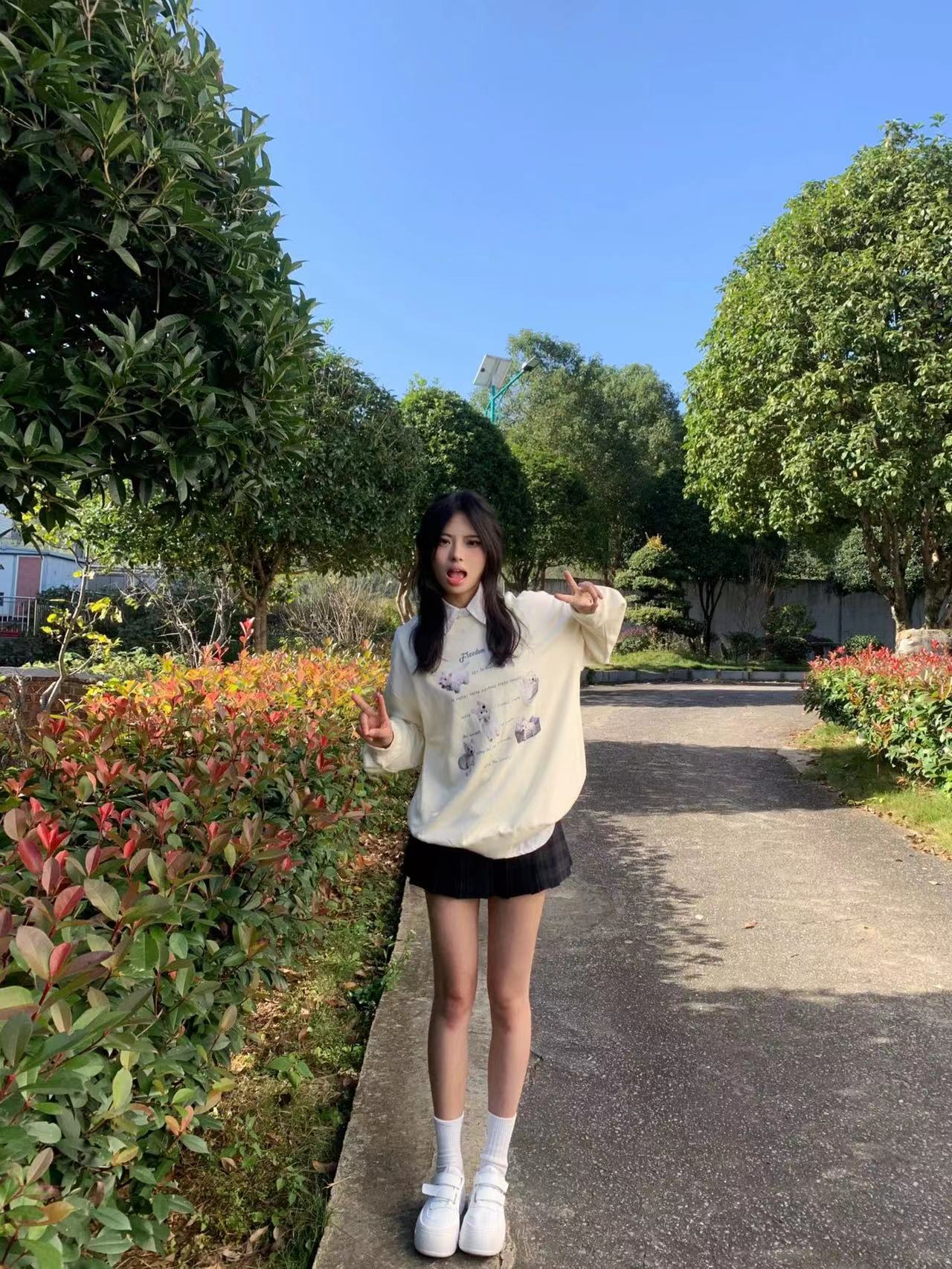 CVC棉麵食毛華棉複合/牛奶絲300克銀狐絨400克前 印花圓領衛衣女