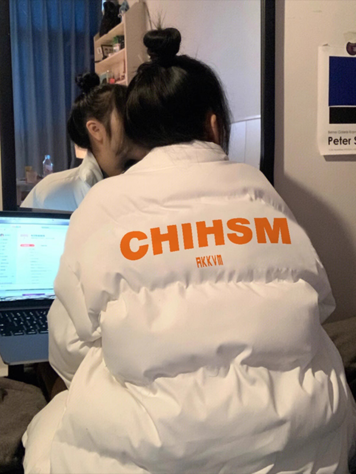 手塞棉棉服冬季新款寬鬆加厚棉衣麵包服印花外套女