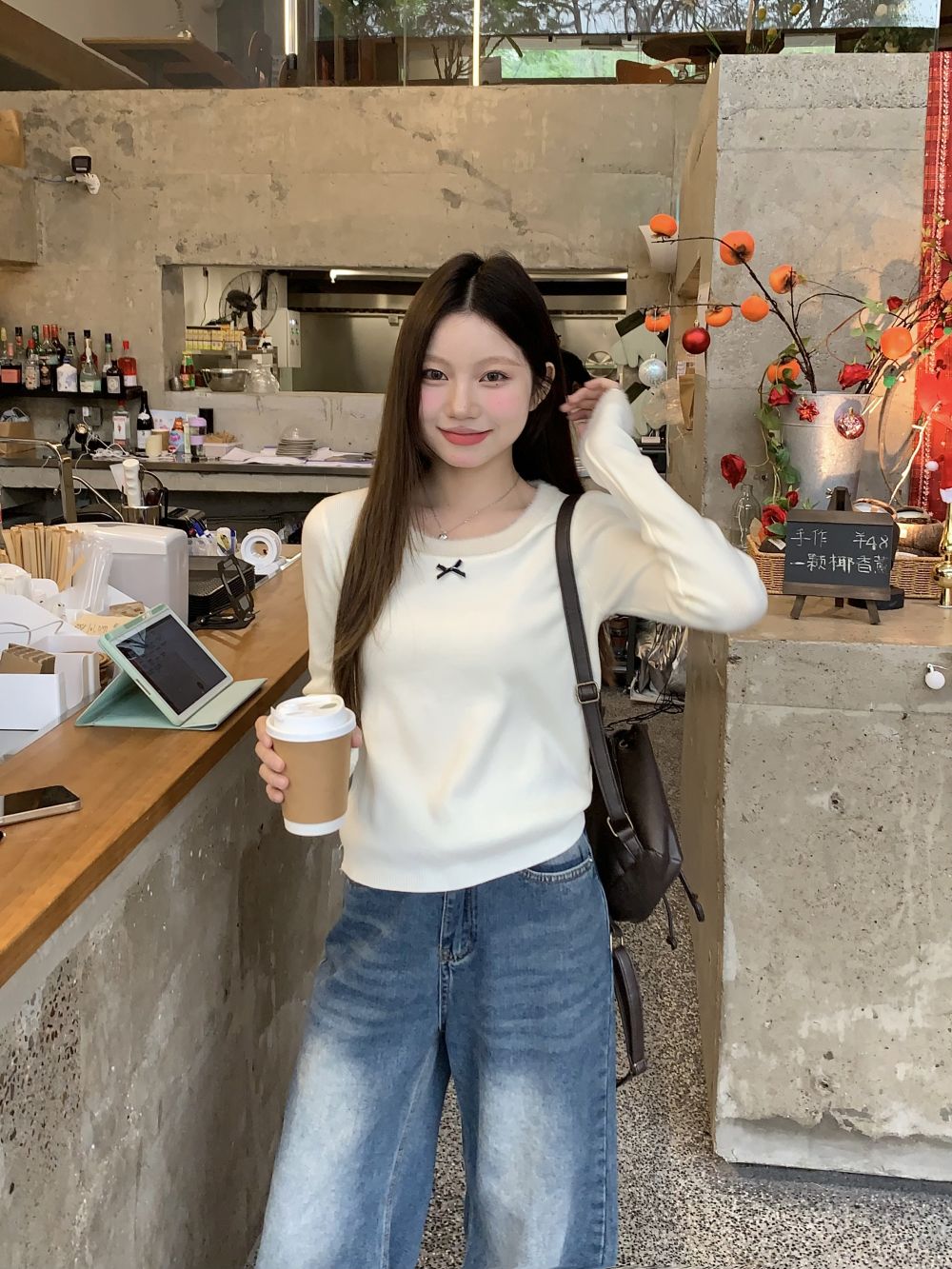 實拍三標齊短款毛衣女質感超好看內搭套頭針織衫女