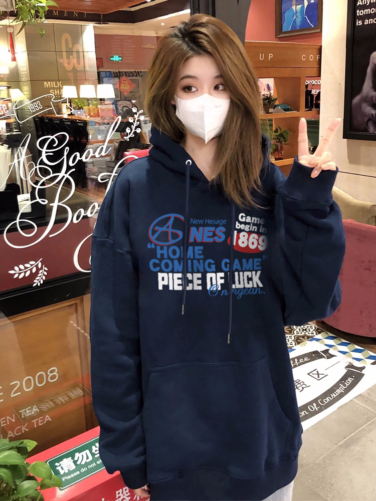 官圖  加絨250g / 大衛衣連帽秋冬款衛衣女加絨