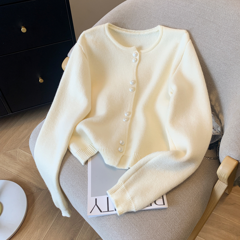 2024春季新款女裝本命年衣服法式軟糯紅色毛衣針織開衫上衣