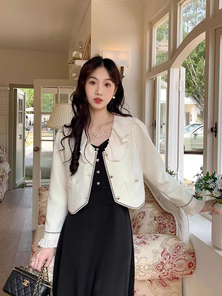 2023 new style French retro suspender skirt with jacket