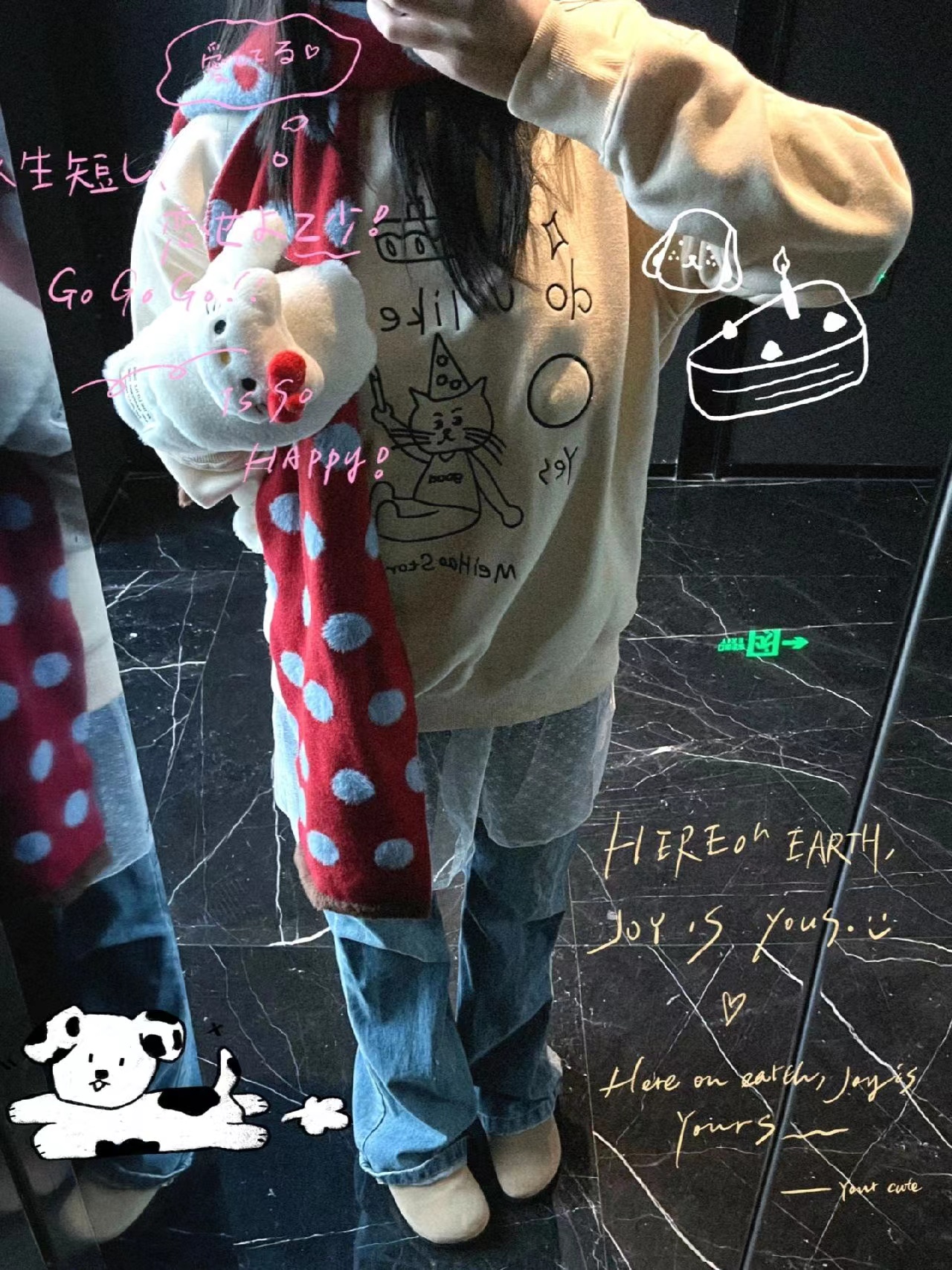 CVC棉麵食毛華棉複合/牛奶絲300克銀狐絨400克前 印花圓領衛衣女
