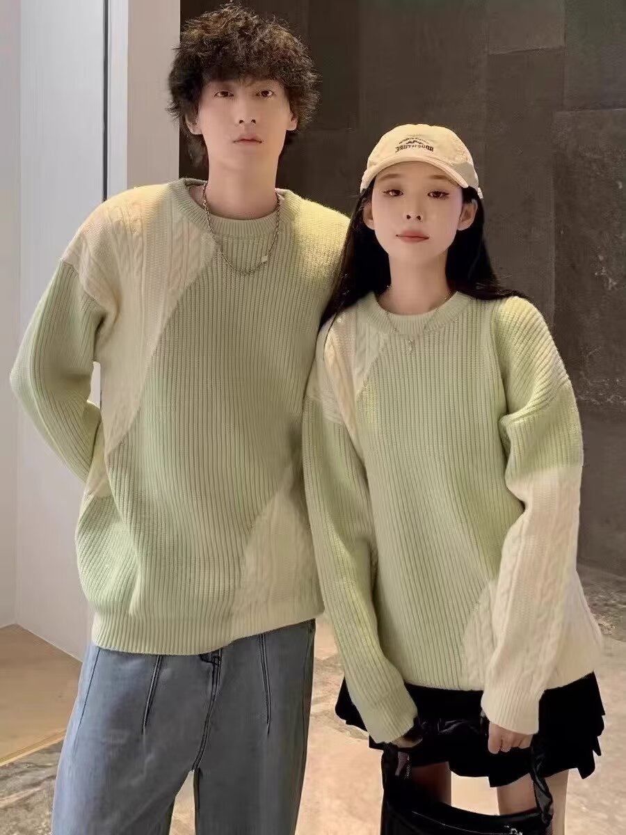 不一樣情侶裝秋冬季2023韓系毛衣潮牌小眾高級感慵懶風針織衫外套