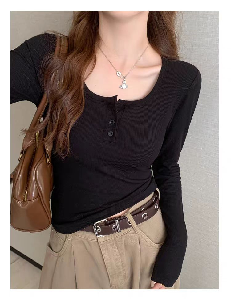 德絨美拉德辣妹內搭打底衫秋冬新款修身保暖長袖t恤外穿上衣女ins