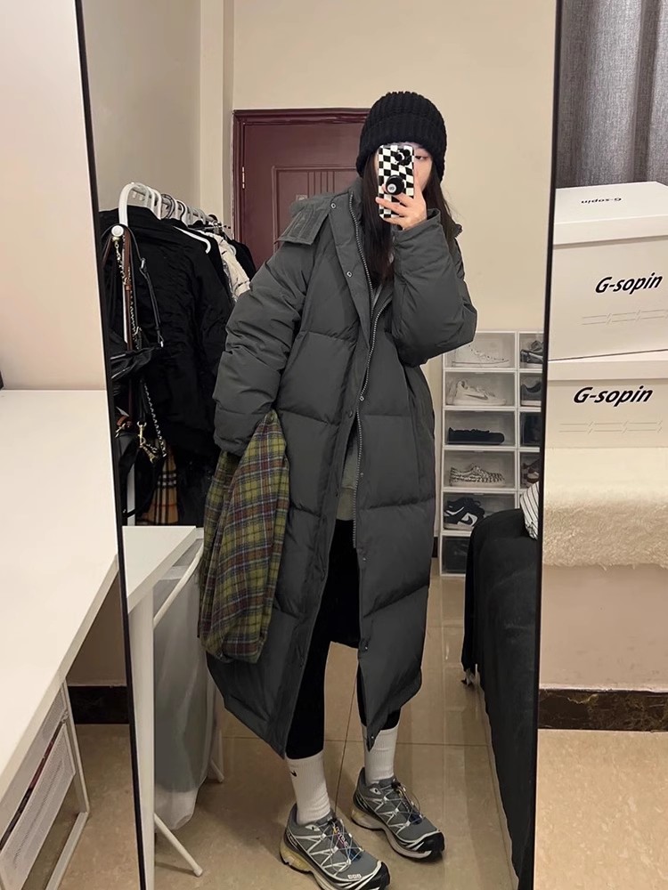 羽絨棉服女冬季新款2023高級感棉衣女韓系中長款過膝加厚棉襖外套