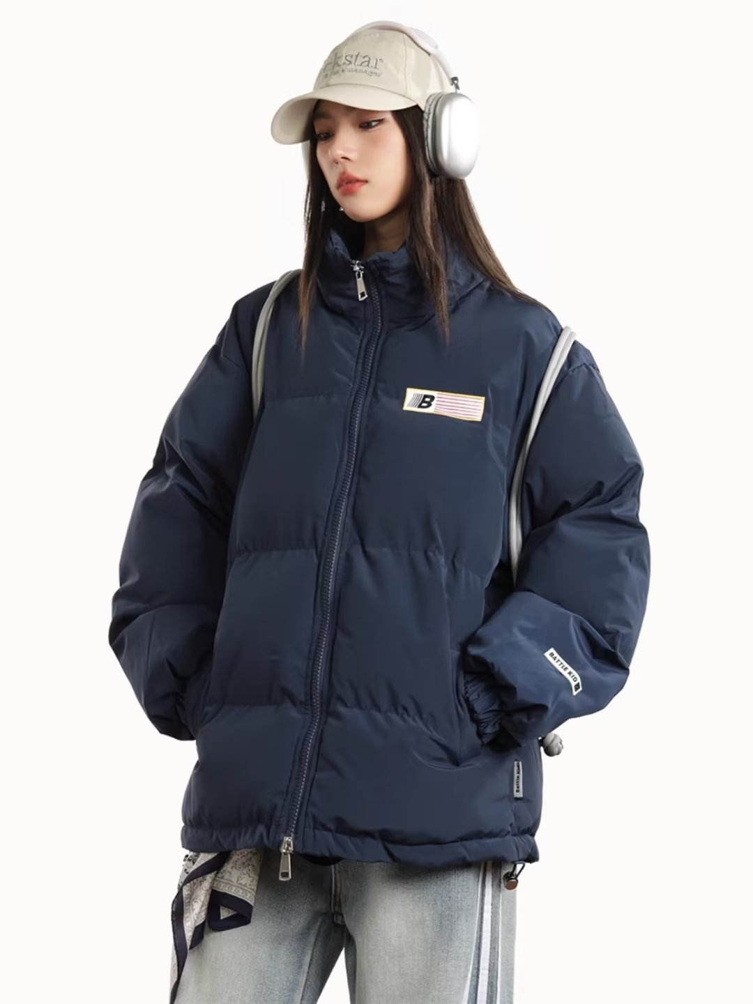 短款羽絨服女2023冬季新款時尚寬鬆立領保暖小個子外套潮