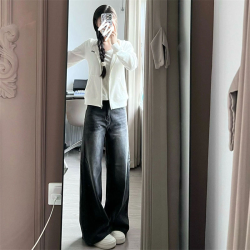 Chinese cotton thin/velvet shoulder collar printed cardigan hooded short sweatshirt