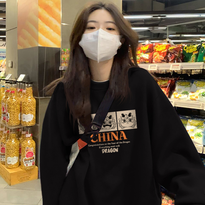 仿棉華棉複合牛奶絲320克銀狐絨420克圓領連帽雙帽寬鬆衛衣