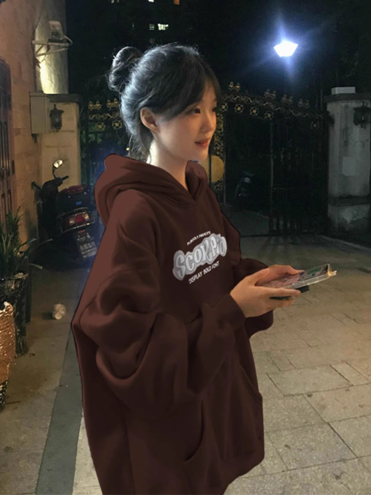 防棉華棉複合牛奶絲300克/銀狐絨400克連帽衛衣女