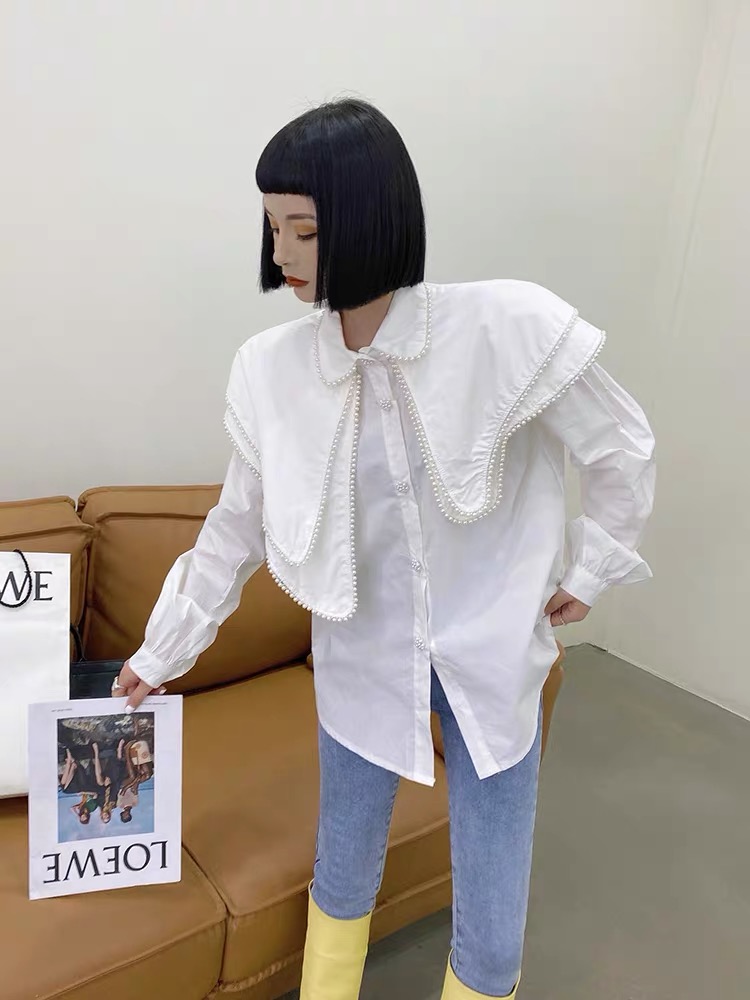韓國東大門2023秋季新款復古輕奢風設計感小眾洋氣減齡襯衫女上衣