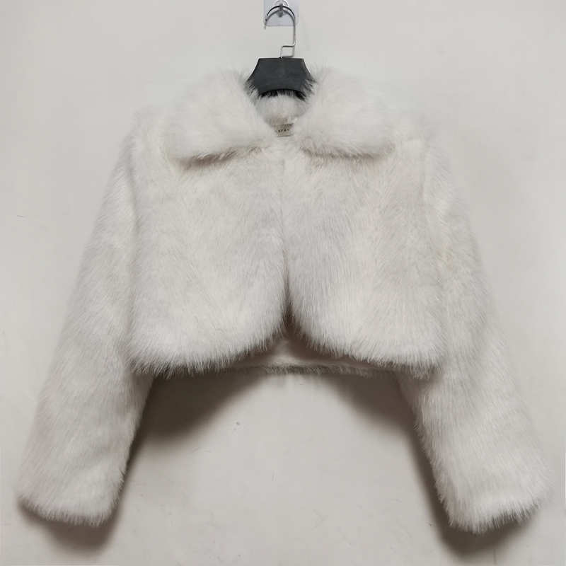 Real shot of Xiaoxiangfeng fur lapel fur short coat pink fashionable cardigan top warm jacket fox fur