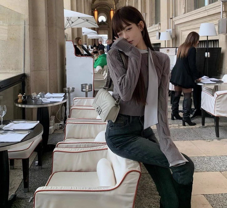 早安樊樊 假兩件飄帶袖口可拆卸針織衫女冬韓系氣質復古套頭毛衣