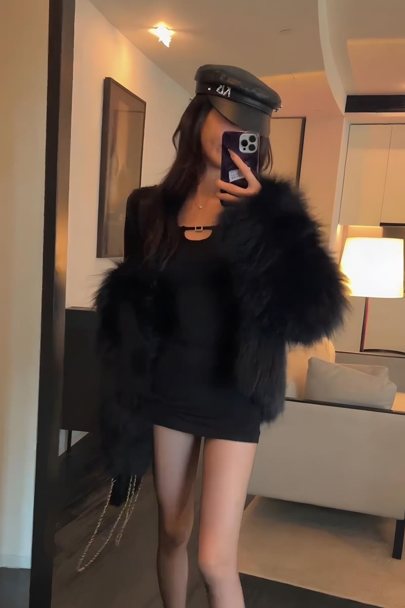 純欲性感辣妹顯瘦氣質長袖連衣裙女秋冬小個子內搭收腰包臀短裙子