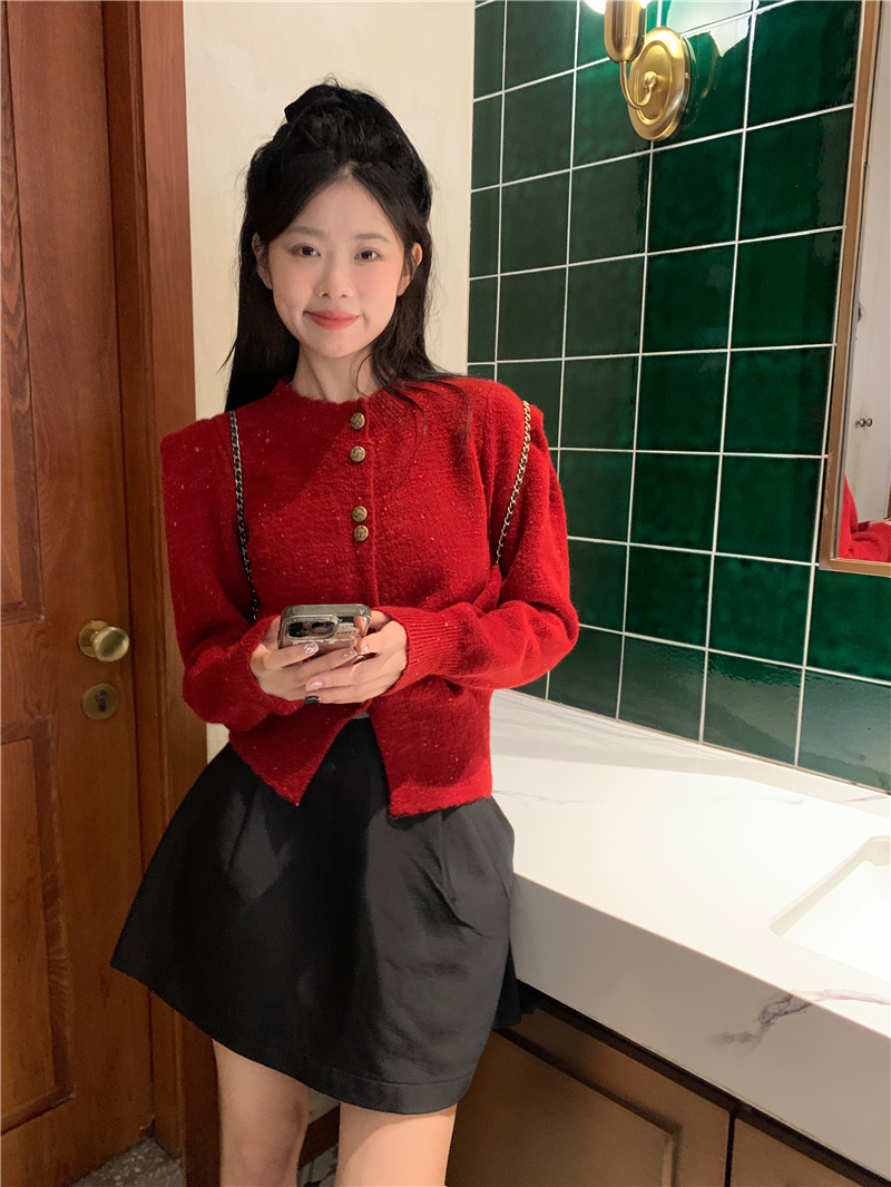 實拍 新款 法式復古小香風高級感保暖毛衣