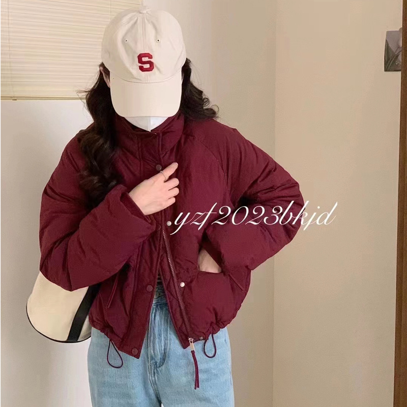 ins Korean style down jacket women's short stand collar small thickened fashion coat bread cotton coat trendy loose type