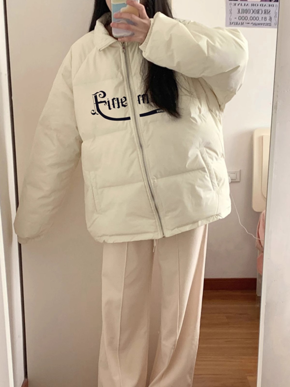 High-quality hand-stuffed cotton thickened winter new loose raglan sleeves color-blocked printed cotton coats and bread coats for women