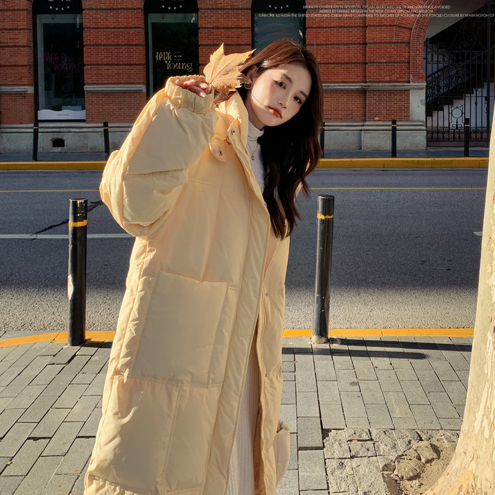 Very popular - big goods - 2024 milk fufu down jacket winter Korean style mid-length thickened cotton-padded jacket