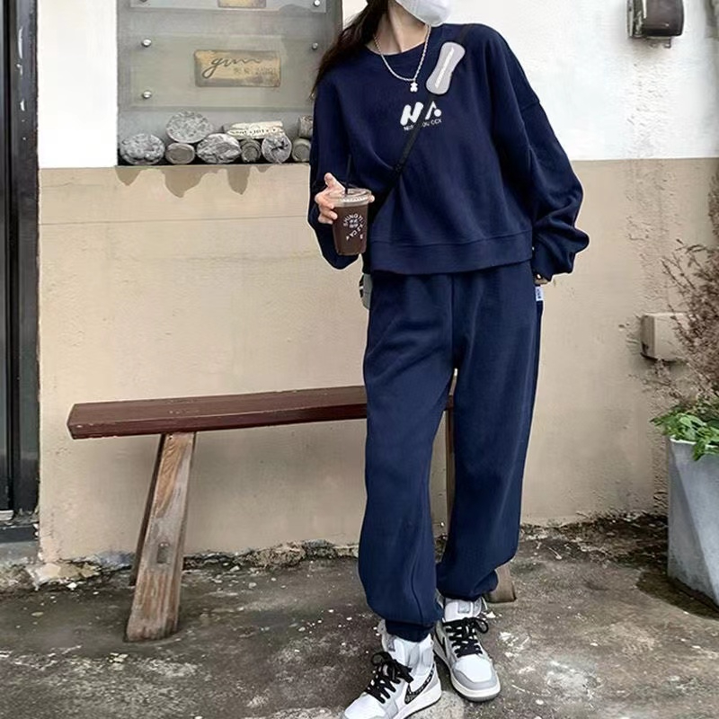 Suit women's 2023 autumn and winter new casual fashion sports high-end young two-piece suit