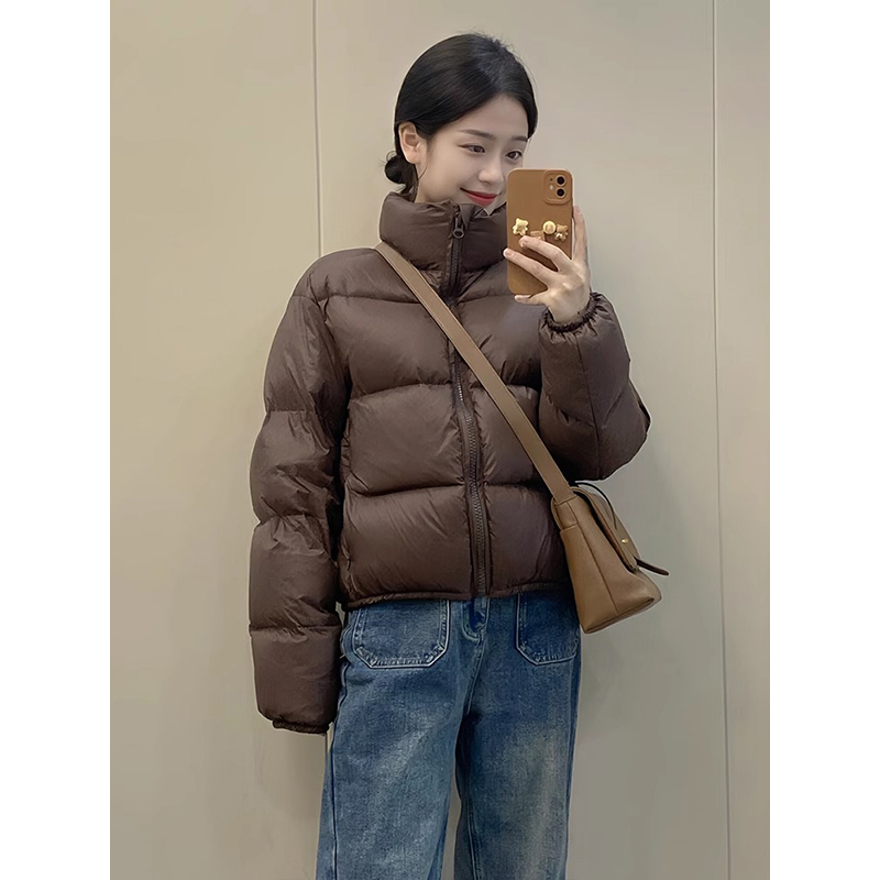 -2024 Korean style short stand collar cotton coat for women winter loose warm bread coat for women