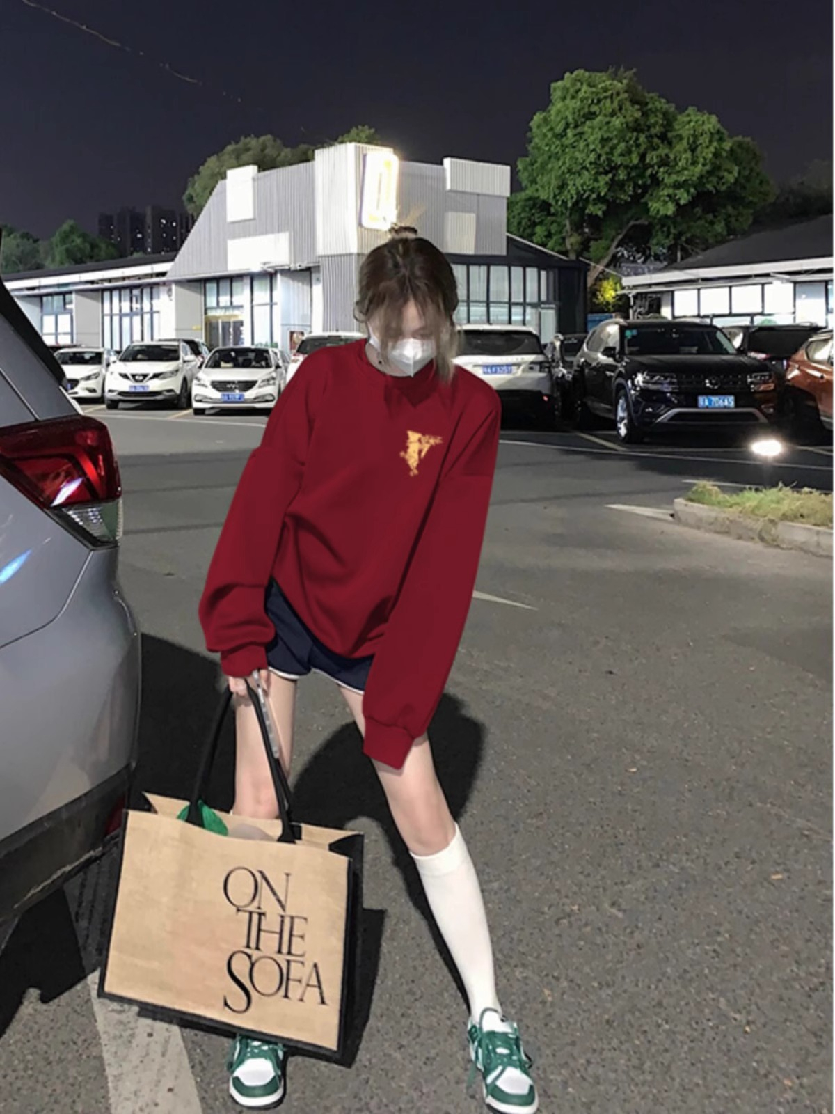 Anti-cotton Chinese cotton composite milk silk 300g/silver fox velvet 400g round neck sweatshirt for women
