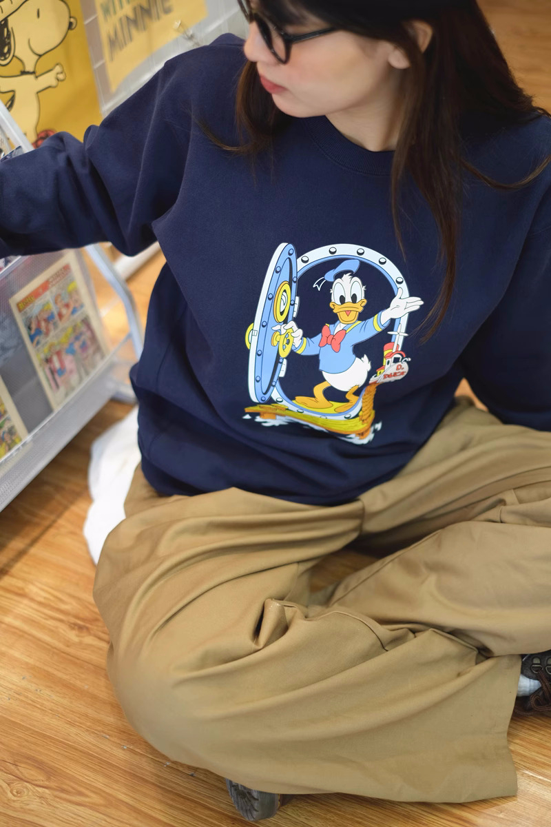 2023 New Casual Dongdaemun Plush Velvet 250g / Large David's Round Neck Autumn and Winter Sweatshirt Women's Plush