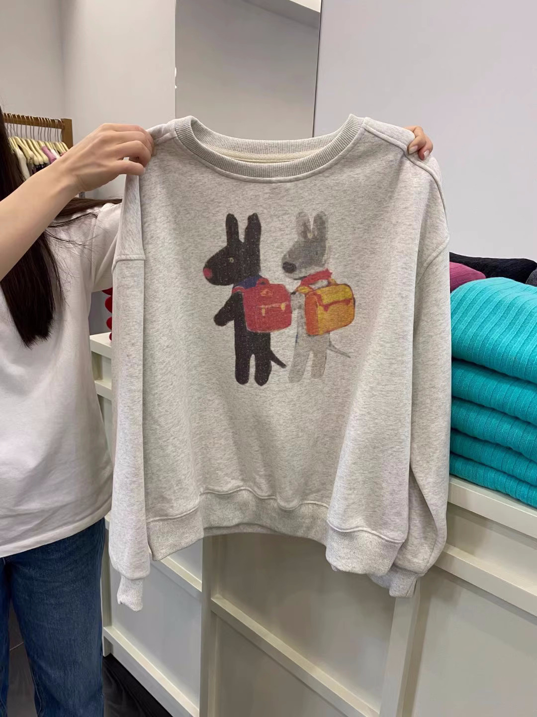2023 new casual large velvet 250g/big sweatshirt round neck autumn and winter sweatshirt for women with velvet