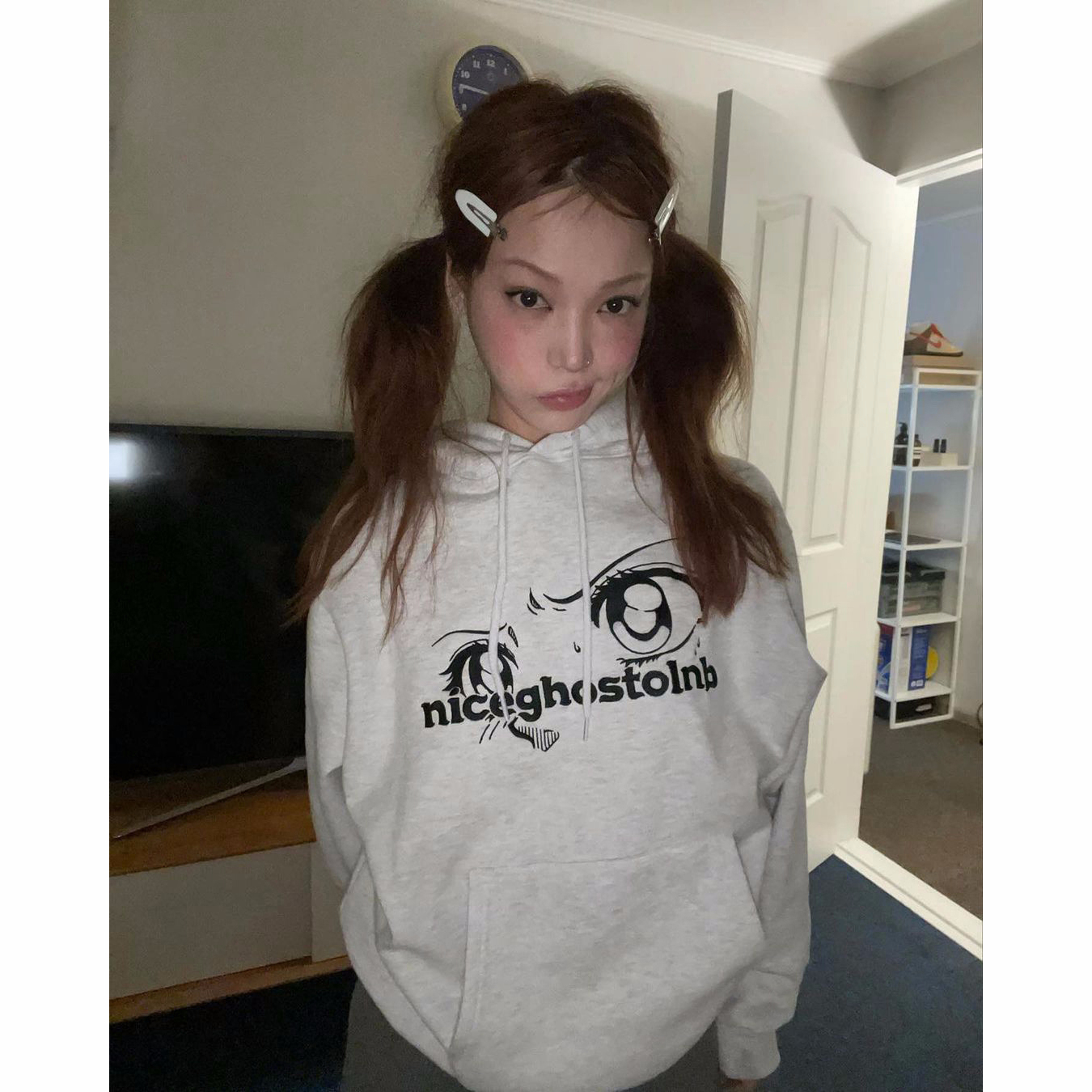 2023 new casual Dongdaemun fleece 250g / large sweatshirt hooded autumn and winter sweatshirt for women with fleece