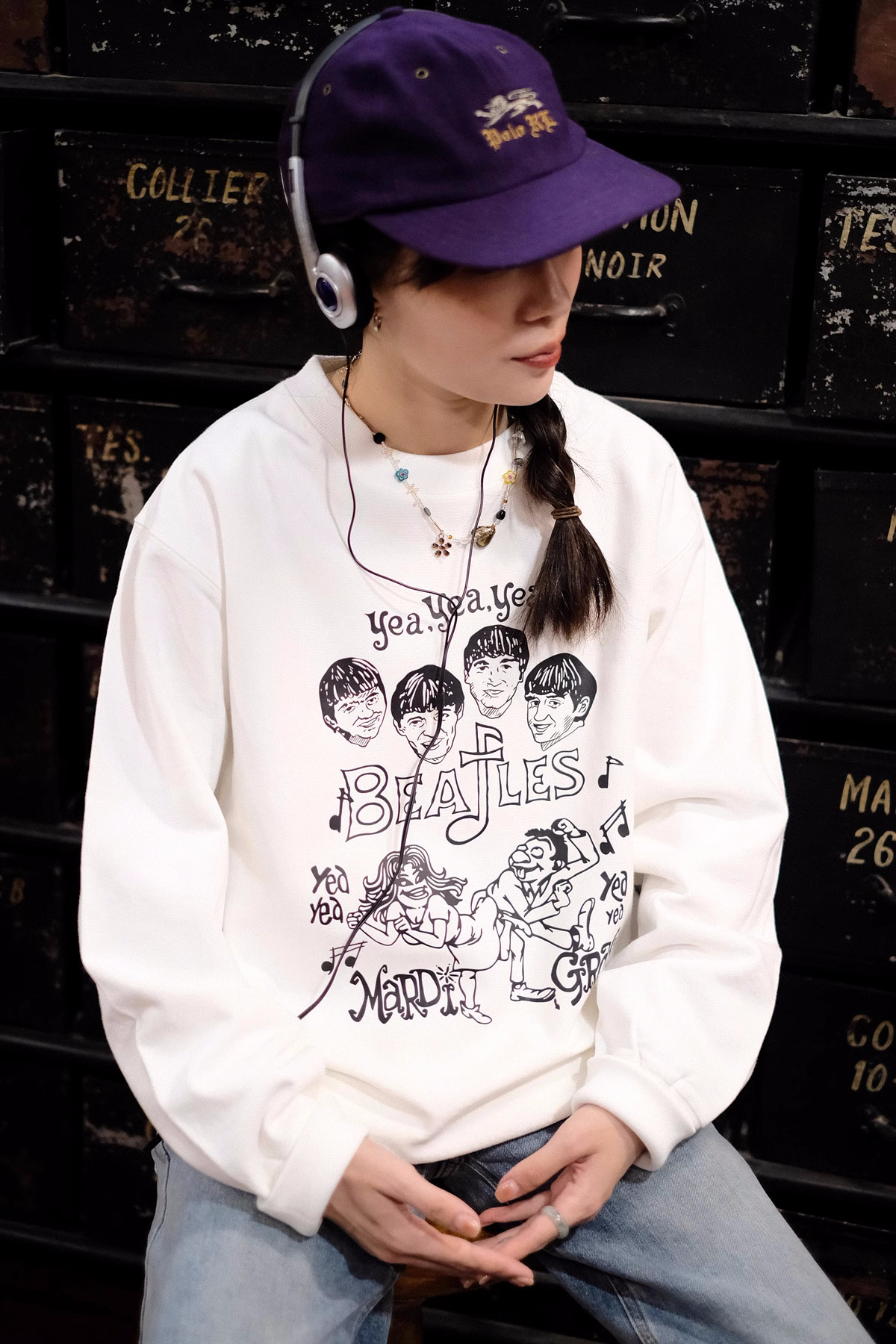 2023 new casual Dongdaemun fleece 250g / large sweatshirt round neck autumn and winter sweatshirt for women plus fleece