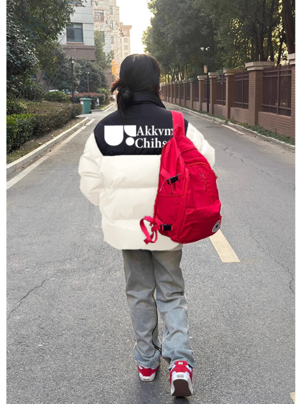 High-quality hand-stuffed cotton thickened winter new loose double-color printed cotton coat and bread coat for women
