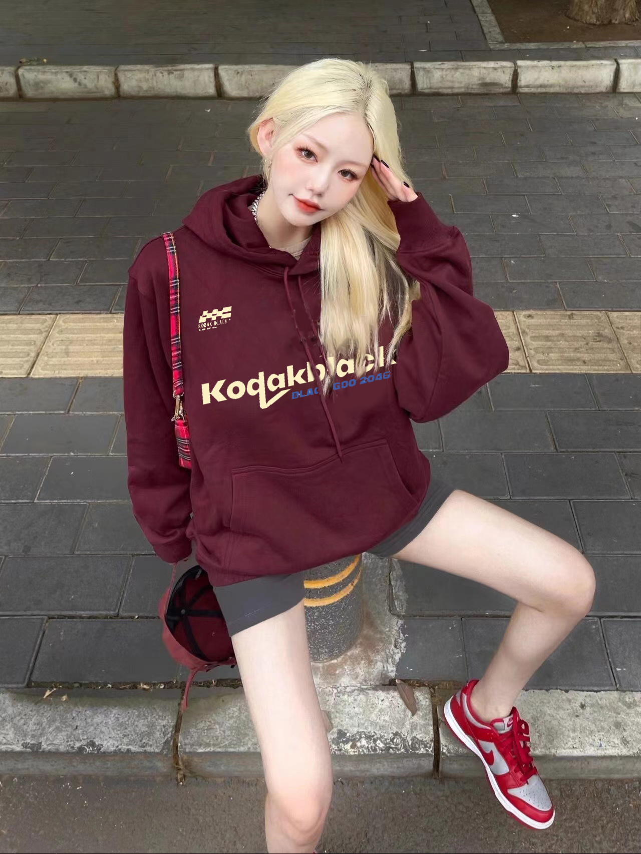 Anti-cotton Chinese cotton composite milk silk 300g/silver fox velvet 400g hooded sweatshirt for women