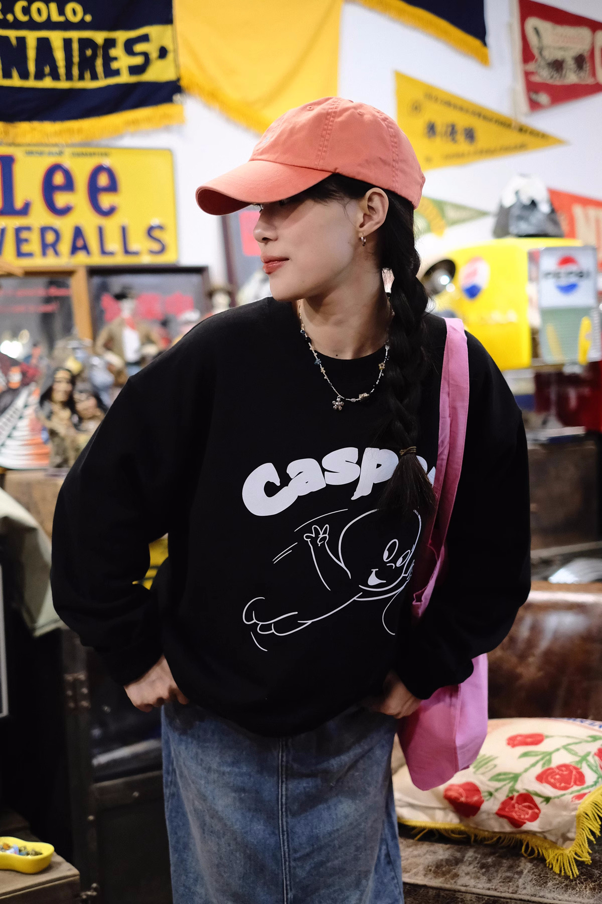 2023 new casual Dongdaemun fleece 250g / large sweatshirt round neck autumn and winter sweatshirt for women plus fleece