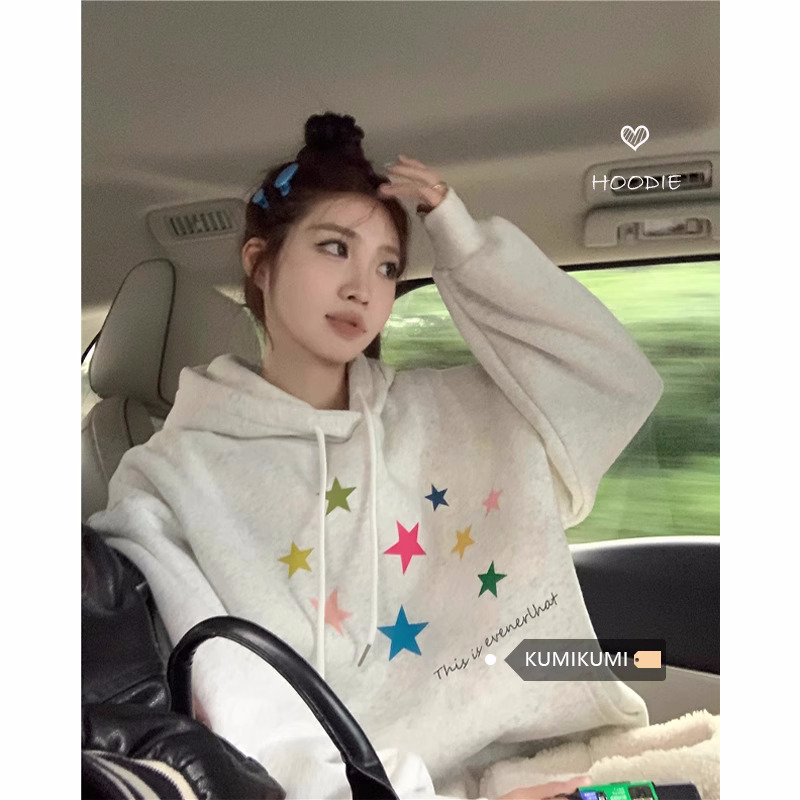 2023 New Casual Fleece 250g / Large Hooded Autumn and Winter Sweater Women's Fleece